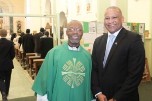 Lucian Priest blesses St Lucia 35th Anniversary Service