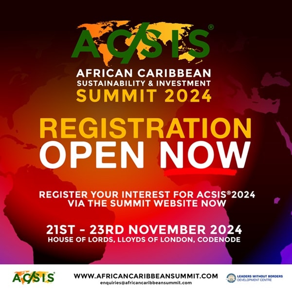 African Caribbean Sustainability And Investment Summit (ACSIS) Anounces REGISTRATION IS OPEN!